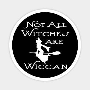 Not All Witches Are Wiccan Flying Witch Cheeky Witch® Magnet